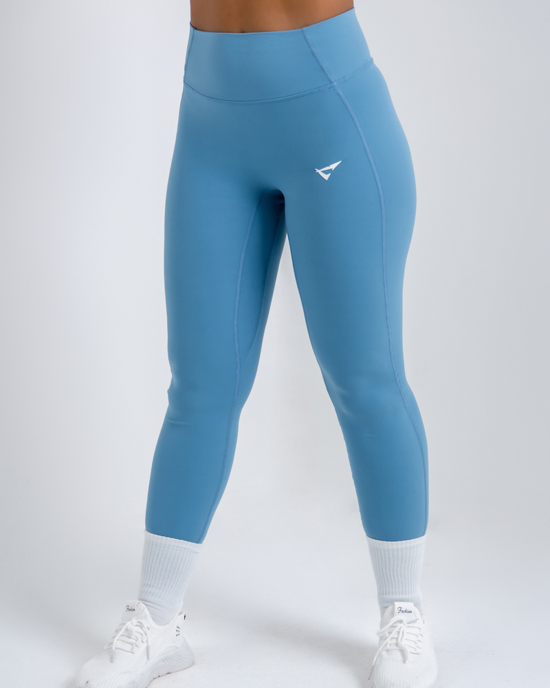 Sky wave blue Vital Flow high-waist leggings for women designed for gym, yoga, and activewear performance