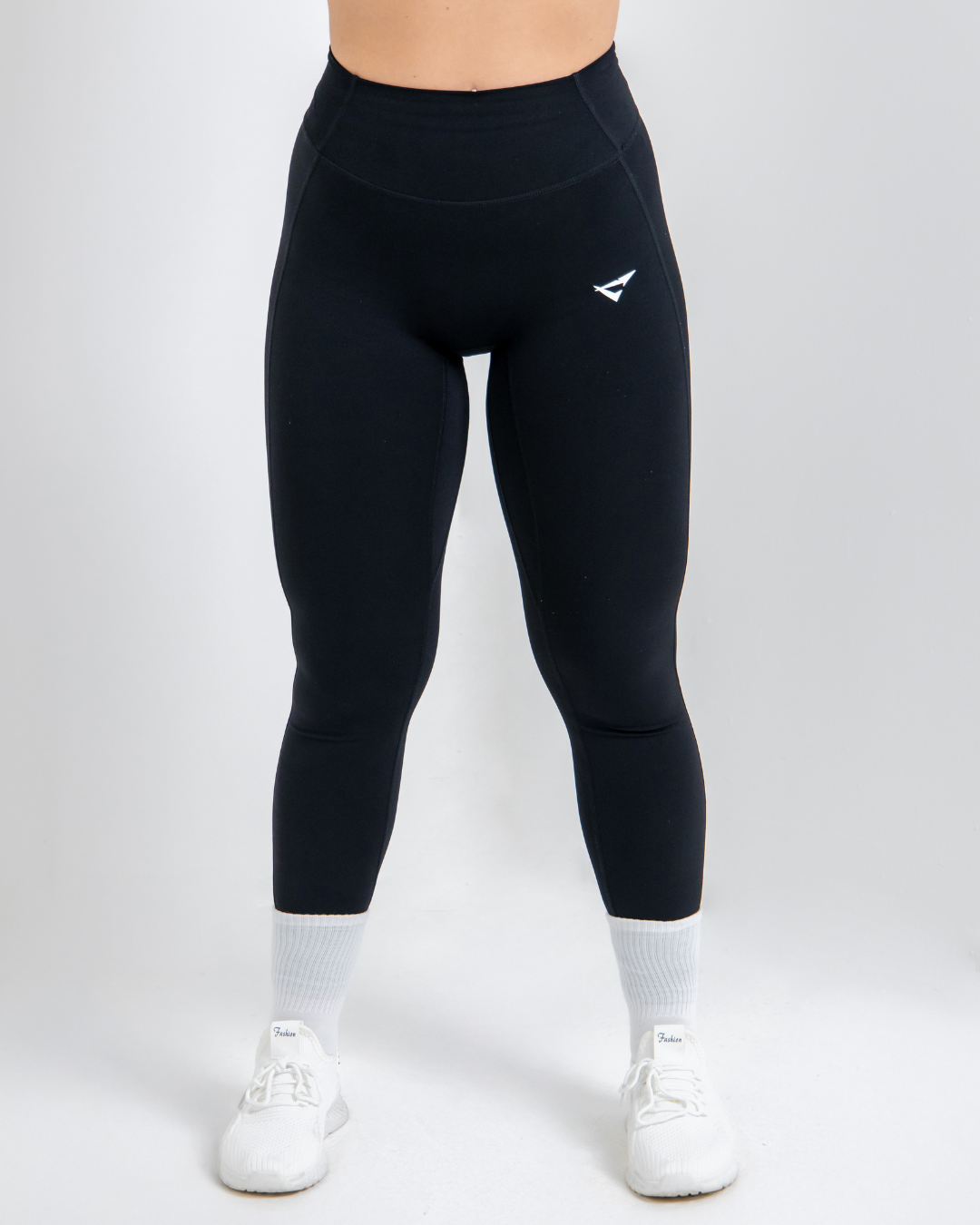 Stealth Black Vital Flow high-waist leggings for women designed for gym, yoga, and activewear performance