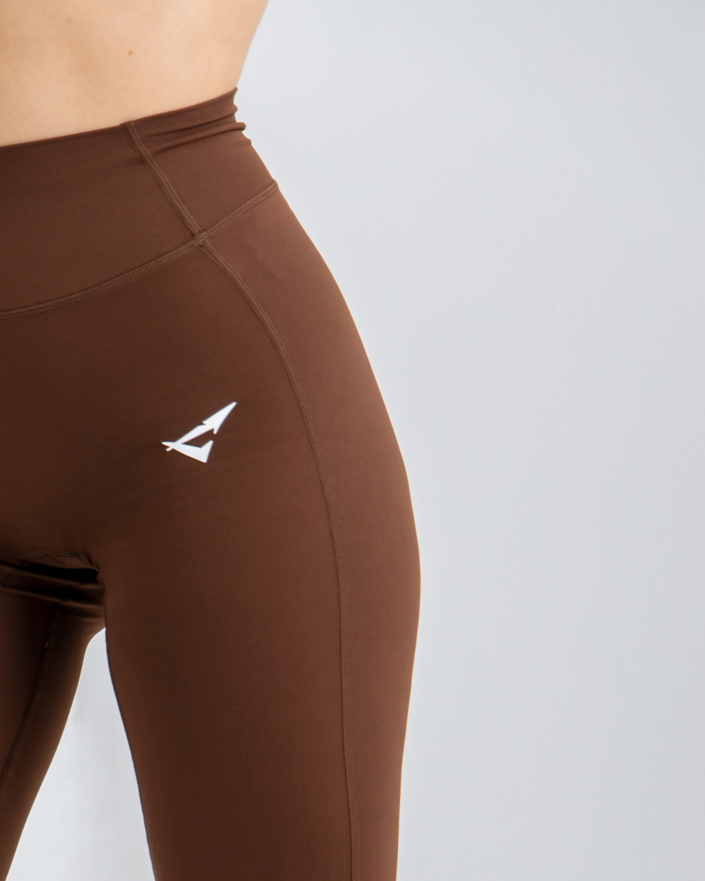 Froge Brown Vital Flow high-waist leggings for women designed for gym, yoga, and activewear performance
