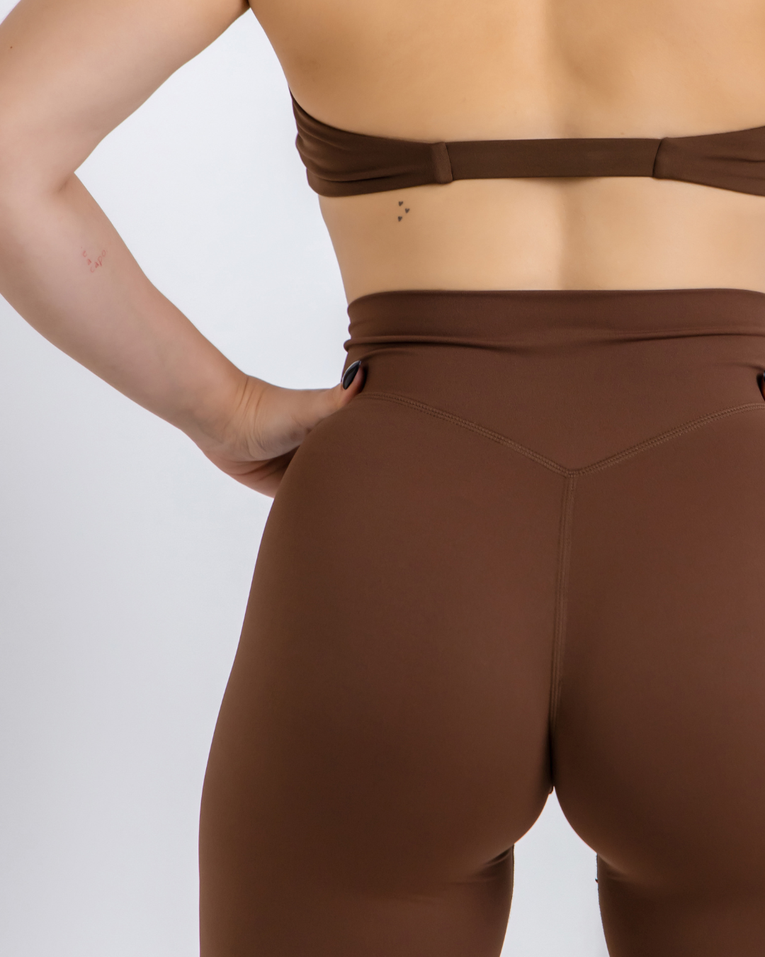 Froge Brown Vital Flow high-waist leggings for women designed for gym, yoga, and activewear performance