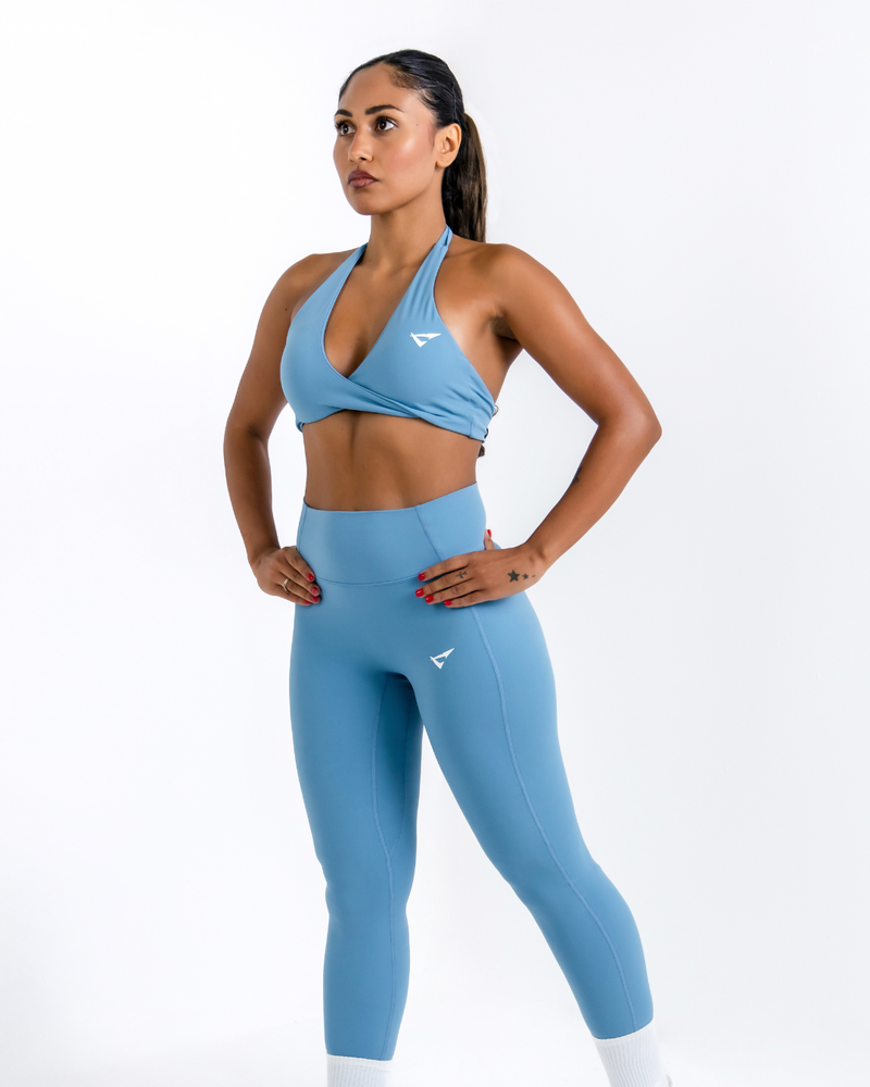 Sky wave blue Vital Flow high-waist leggings for women designed for gym, yoga, and activewear performance