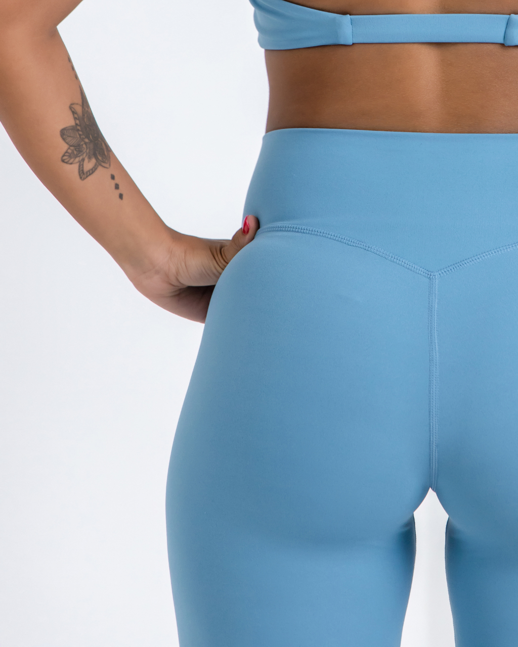 Sky wave blue Vital Flow high-waist leggings for women designed for gym, yoga, and activewear performance